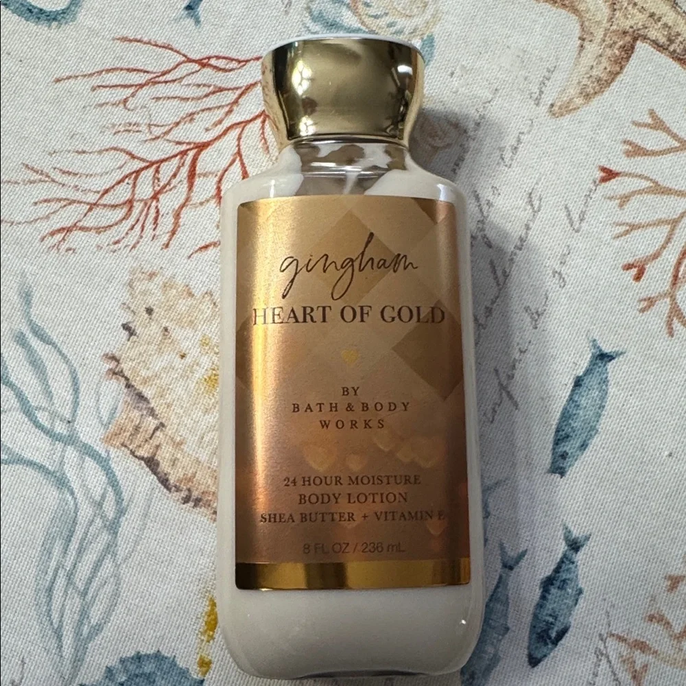Bath and Body Works Gingham Heart of Gold and Crisp Morning Air Lotions